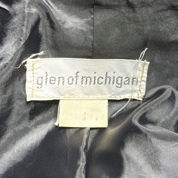 Vintage Glen Of Michigan Black Velvet Blazer Jacket 70s Large - Picture 10 of 14
